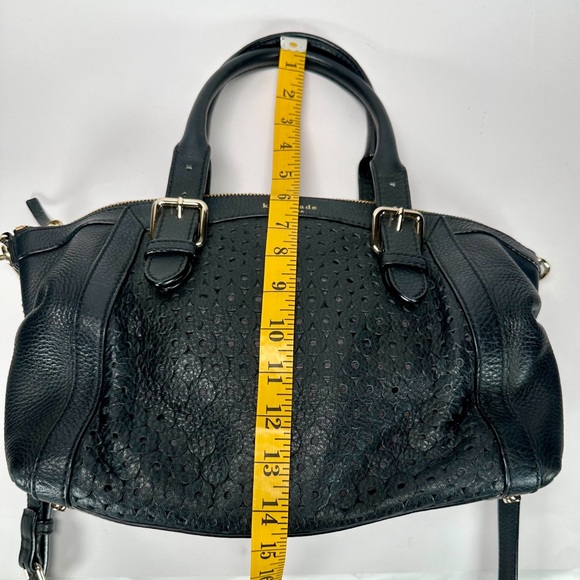 Kate Spade Mercer Isle Small Sloan Black Genuine Leather Satchel Shoulder Bag - Picture 13 of 16